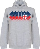 Engeland 2018 Pattern Hooded Sweater - Grijs - L
