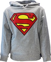 Superman Logo Kids Hoodie Sweater Trui Grijs - Officiële Merchandise