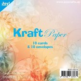 Joy! Crafts Kraftkaarten met enveloppen - 17x17cm 8001/0014 10 st. Kaarten 160x160mm