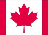 20x Binnen en buiten stickers Canada 10 cm -  Canadese vlag stickers - Supporter feestartikelen - Landen decoratie en versieringen