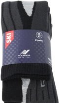 Rucanor skisokken 2 pack zwart-grijs maat 35/38