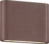 LED Tuinverlichting - Tuinlamp - Trion Thino - Wand - 4W - Roestkleur - Aluminium - BES LED