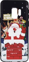 ADEL Siliconen Back Cover Softcase Hoesje Geschikt voor Samsung Galaxy S9 - Kerstmis Kerstman