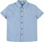 Name it hemd jongens - blauw - NKMfugl - maat 122/128