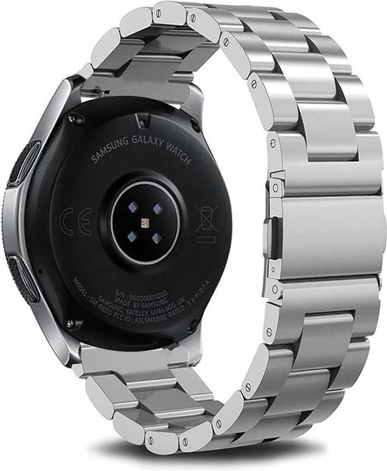 Samsung Galaxy Watch stalen band - zilver - 41mm / 42mm | bol.com