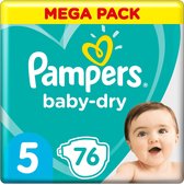 Pampers Baby-Dry luiers - Maat 5 (11-16kg) - 76 stuks - Voordeelverpakking
