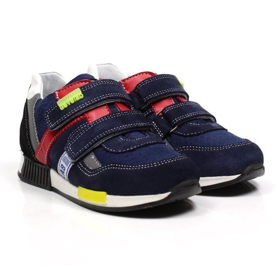 Develab 41389 jongens sneaker klittenband - blauw, ,27 | bol.com
