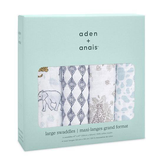 Aden + Anaïs 4Pack Swaddle Jungle Leuks & Zo