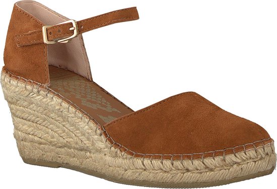 Fred de la Bretoniere 153010213 Espadrilles - Met Sleehak - Dames - Cognac  - Maat 41 | bol.com