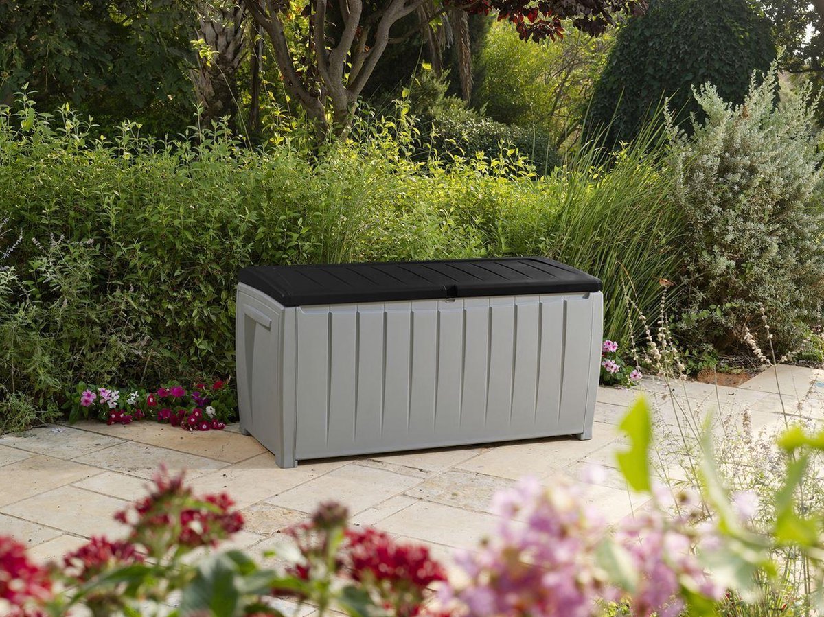 Keter Novel Coffre de rangement - 340L - 124x55x62.5cm - Gris