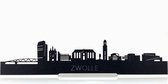 Standing Skyline Zwolle Zwart hout - 40 cm - Woondecoratie design - Decoratie om neer te zetten - WoodWideCities