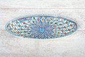 Ovale schaal Turquoise blue fine 40 cm | OS.BC.40 | Dishes & Deco