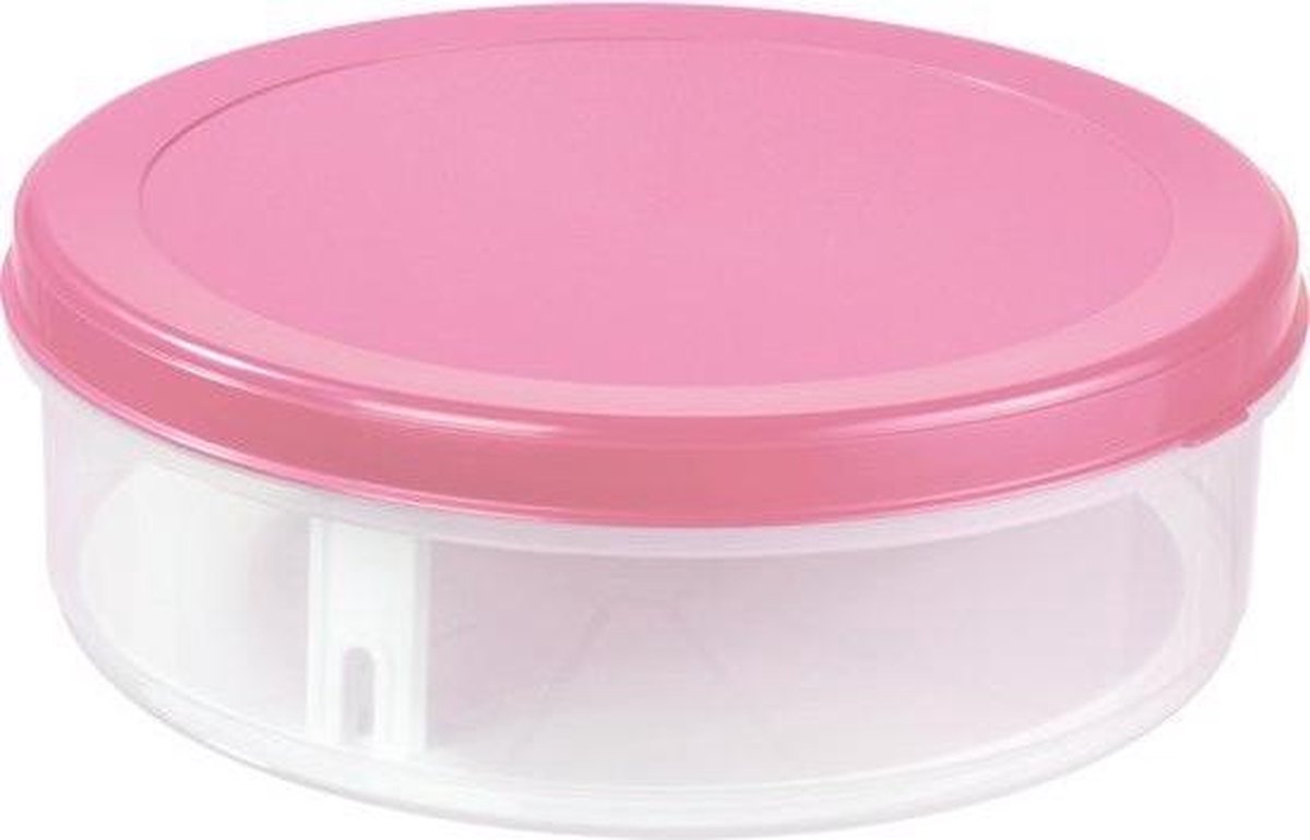 getuige vlees Ingang 2x Ronde taartdoos met lift 35 cm transparant/roze -  Taart/kwarktaart/cheesecake... | bol.com