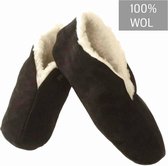 Bernardino Pantoufles espagnoles unisexe - noir - Taille 36-100% laine