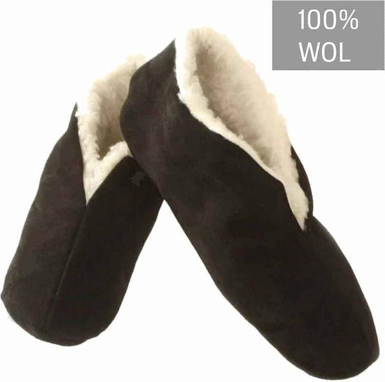 Bernardino Spaanse  Sloffen Unisex - zwart - Maat 36 - 100% wol
