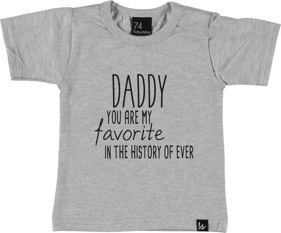 Favorite Daddy T Shirt 68 Grijszwart 0071