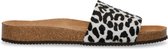 Manfield - Dames - Slippers met cheetahprint - Maat 40