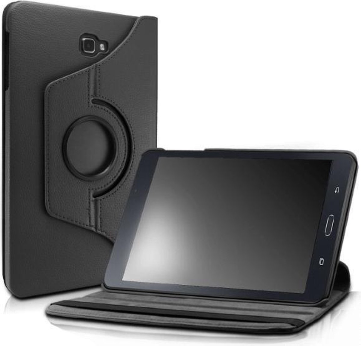 Xssive Tablethoes voor Samsung Galaxy Tab A 2016 10.1 inch T580 - 360° draaibaar - zwart