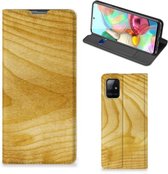 Samsung Galaxy A71 Book Wallet Case Licht Hout