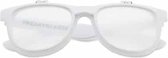 Freaky Glasses® - flipstyle spacebril - dubbel effect - festival bril - dames en heren - wit