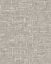 Textiel look behang Profhome DE120113-DI vliesbehang hardvinyl warmdruk in reliëf gestempeld tun sur ton mat grijs beige 5,33 m2