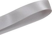 Satijn Lint 22mm (2,2cm) | Satijnlint | Zilver Grijs (012) | Luxe Dubbelzijdige Kwaliteit | Cadeau Lint | Kerstlint | Rol van 22,85 Meter