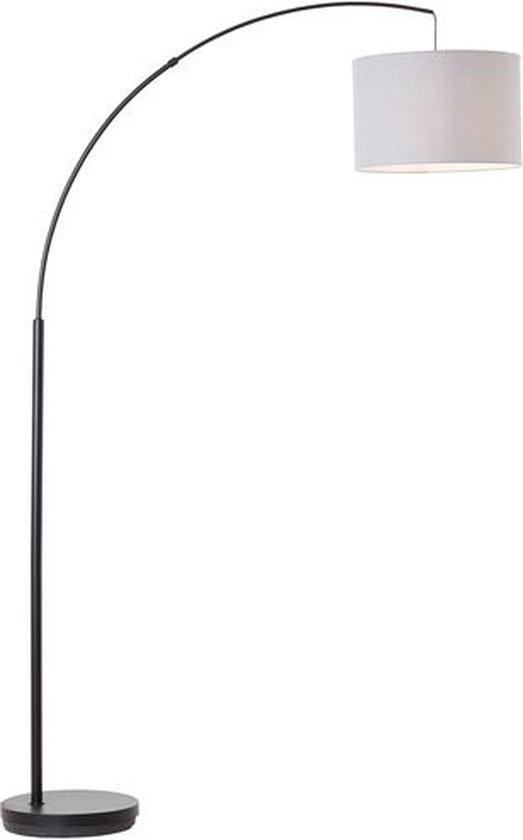Brillant | Aike boog vloerlamp 1,8m mat zwart/grijs | 1x A60, E27, 40W, geschikt voor normale lampen (niet meegeleverd)