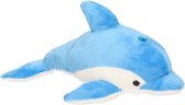 Pluche blauwe dolfijn knuffel 33 cm - Speelgoed knuffels uit de zee