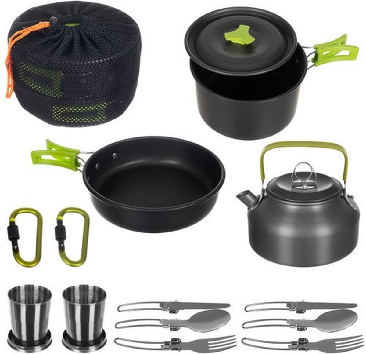 Bouilloire de camping 1L pour marmite avec poignée Batterie de cuisine  Voyage 