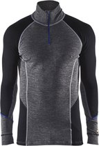 Blaklader Onderhemd Merino met rits WARM 4899-1732 - Medium Grijs/Zwart - XL