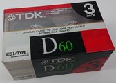TDK 3-pack Dynamic cassette D60
