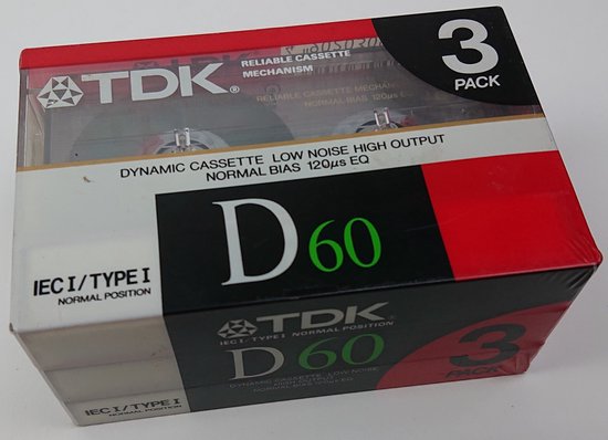 4902030005559 - TDK 3-pack Dynamic cassette D60