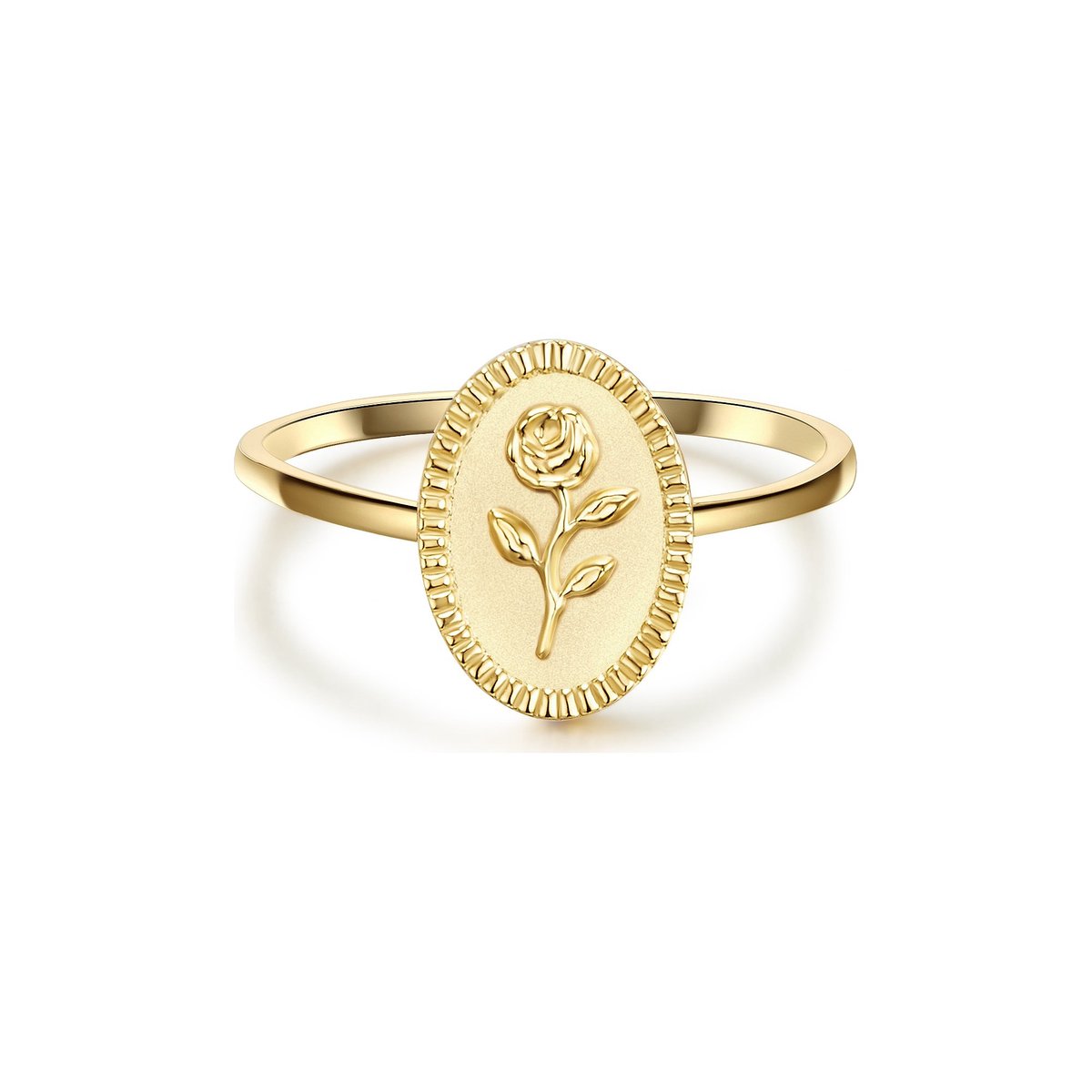 Gems München Dames Dames ring 925 sterling zilver 54 Geelgoud 32019607