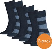 Tommy Hilfiger Sokken Heren Rugby Jeans - 6 Paar Donkerblauwe sokken - Maat 39/42