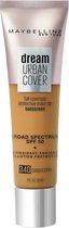 Maybelline Dream Urban Cover Foundation - SPF 50 - 340 Cappuccino - Donkere huidskleur - 30 ml