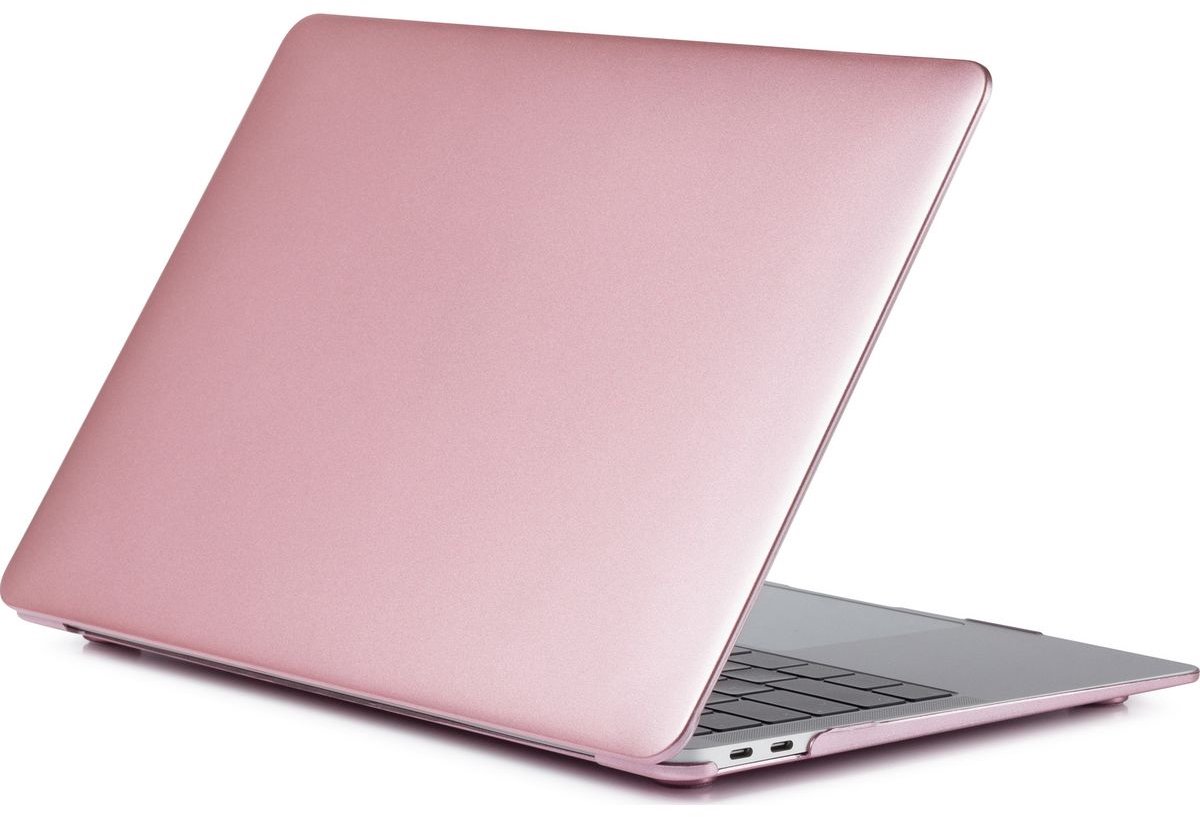 Mobigear Laptophoes geschikt voor Apple MacBook Air 13 Inch (2018-2020) Hoes Hardshell Laptopcover MacBook Case | Mobigear Metallic - Roségoud - Model A1932 / A2179 / A2337