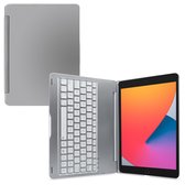 Mobilize Aluminium BT Keyboard Tablethoes geschikt voor Apple iPad 10.2 (2019/2020/2021) / Air 3 / Pro 10.5 Hoes Aluminium QWERTY Bluetooth Toetsenbord Bookcase - Zilver