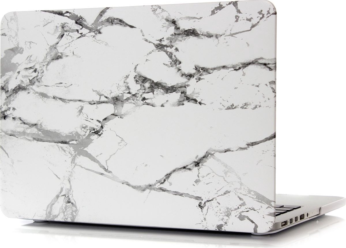 Mobigear - Laptophoes geschikt voor Apple MacBook Pro 15 Inch (2012-2015) Hoes Hardshell Laptopcover MacBook Case | Mobigear Marble - Wit - Model A1398