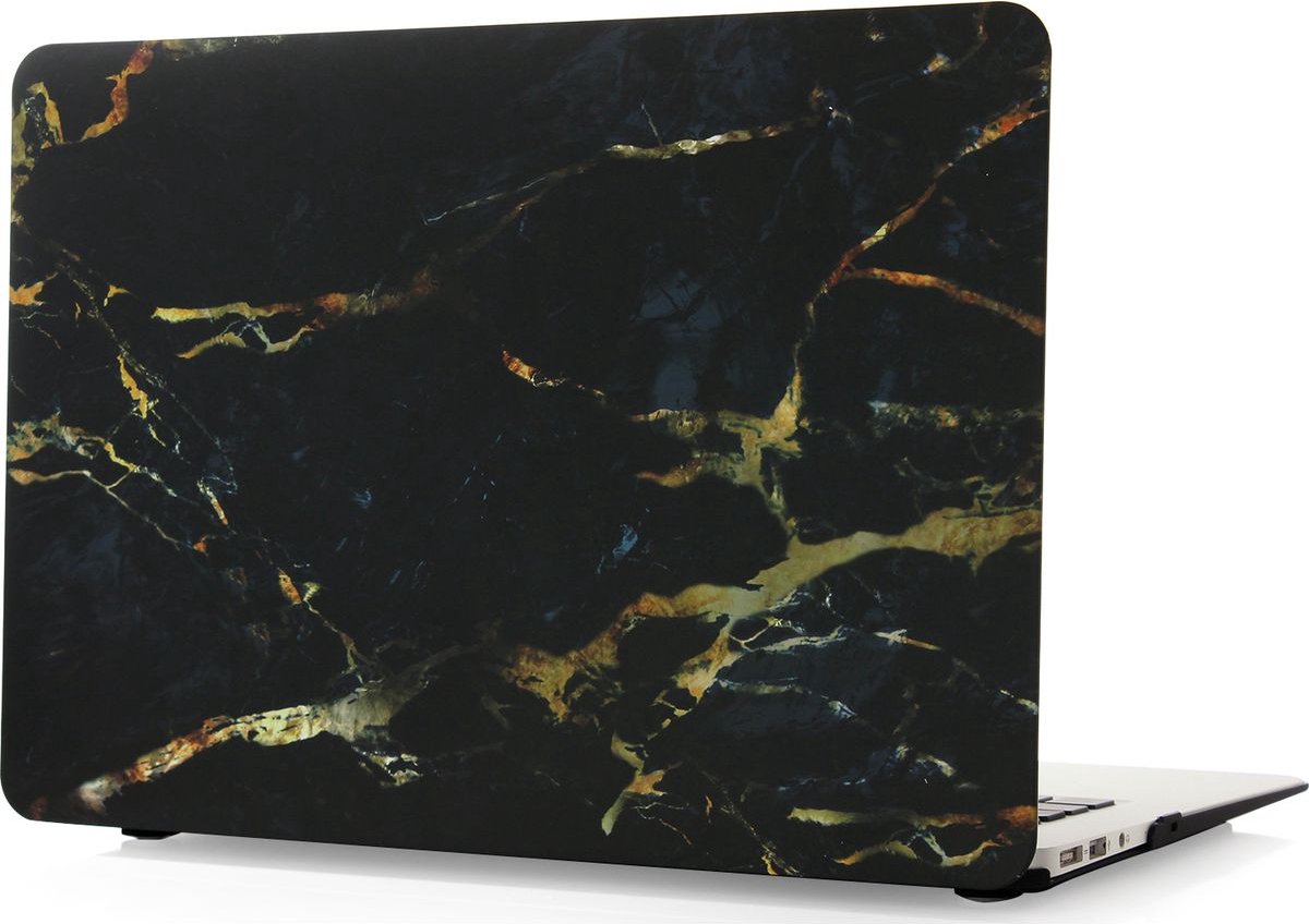 Mobigear Marble Case geschikt voor Apple MacBook Pro 15 inch A1707, A1990 (2016-2019) Hoes Hardshell MacBook Case - Zwart / Bruin