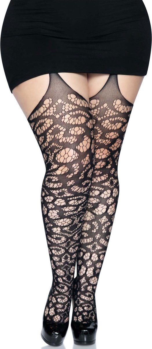 Lace garter belt stockings