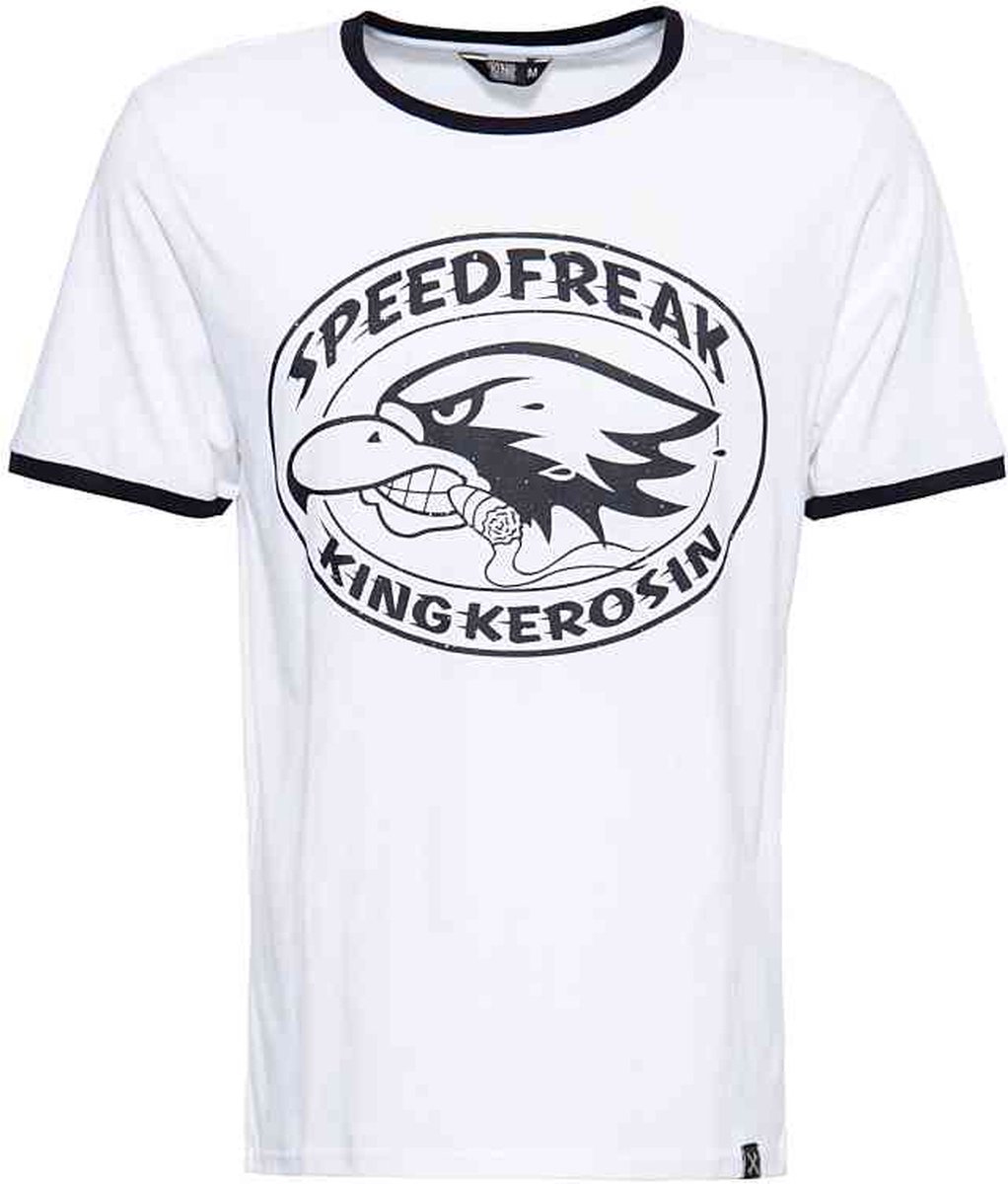 King Kerosin Heren Tshirt -XL- Speedfreak Wit