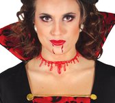 Fiestas Guirca - Ketting litteken doorgesneden keel - Halloween - Halloween accessoires - Halloween verkleden
