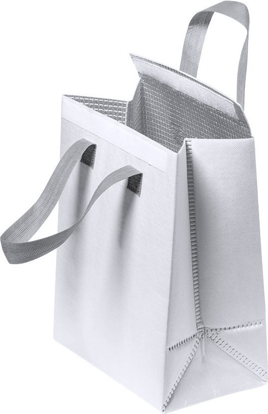 Koeltas - Lunchtas - Koeltasje lunch - Isolatie - Volwassenen - Dames - Heren - Klittenbandsluiting - 23 x 29 cm - Kunststof - Aluminium - wit van KOEL — afbeelding 3