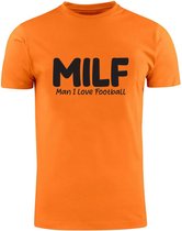 Man I love Football Oranje T-shirt Unisex - voetbal - nederland - holland