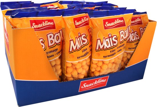 Snackline Cheese Balls Gezouten 20 x 125g - Voordeelverpakking | bol
