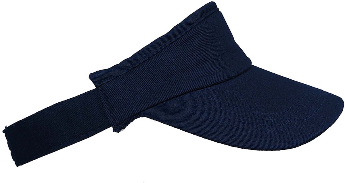 K-UP Zonneklep voor volwassenen - navy blauw - Katoenen verstelbare sunvisor zonnekleppen