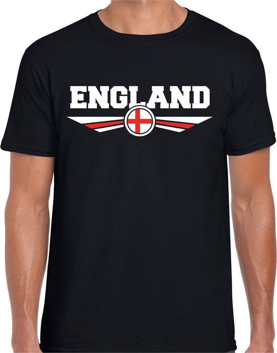 Engeland England landen t-shirt met Engelse vlag zwart heren