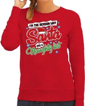 Foute Kersttrui / sweater - Im the reason why Santa has a naughty list - rood voor dames - kerstkleding / kerst outfit S