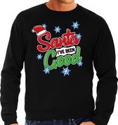 Foute Kersttrui / sweater - Santa I have been good - zwart voor heren - kerstkleding / kerst outfit XL