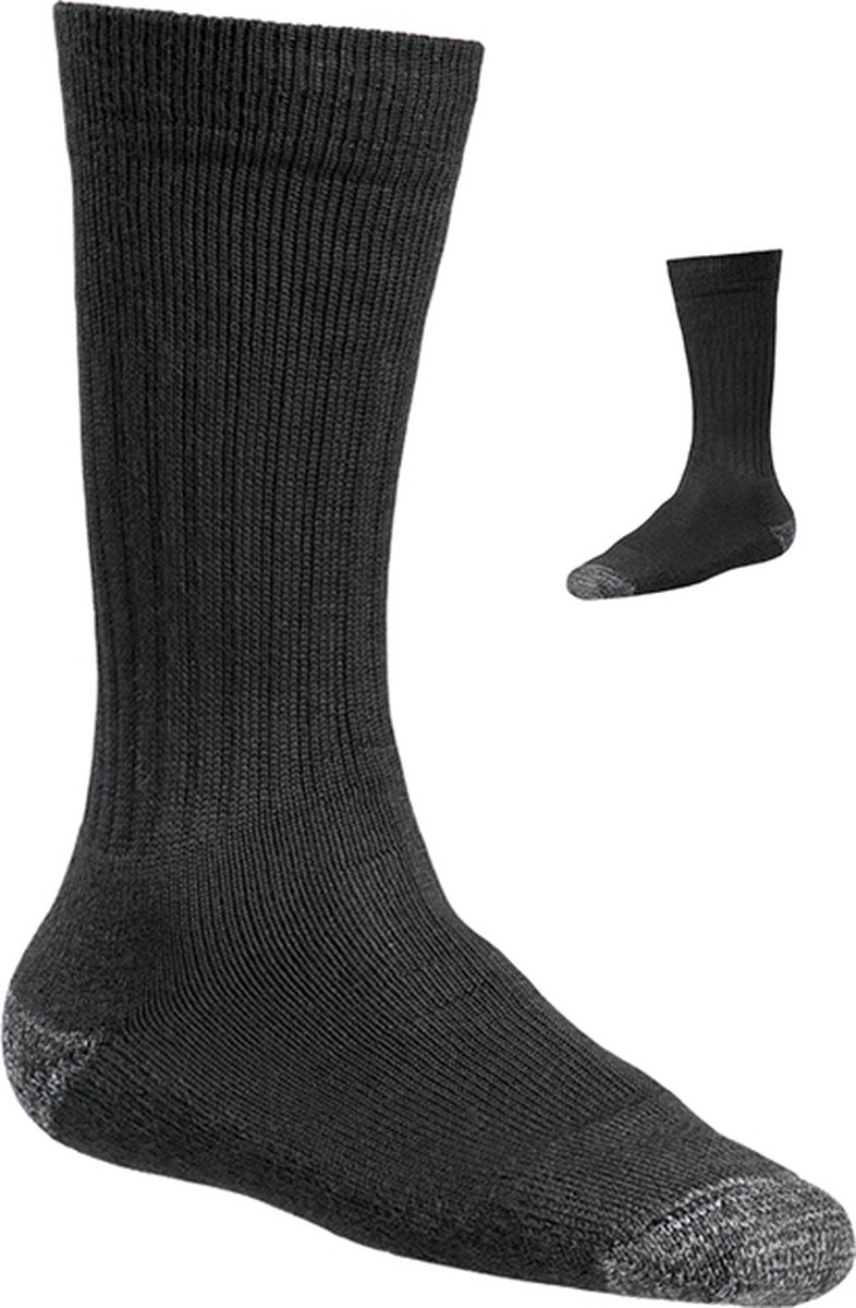 Bata Industrials - 3-Pack - Vlamwerende Werksokken - Thermo - Wol - Heren / Dames - zwart - 35-38 - 122110102